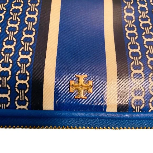 Tory Burch Gemini Link Royal Blue Continental Wallet